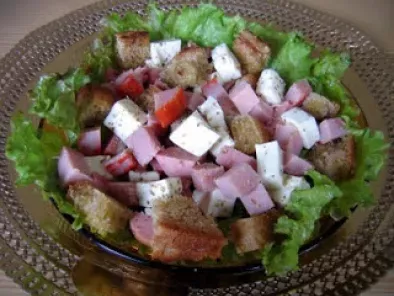 Receita Salada de queijo fresco com carnes frias