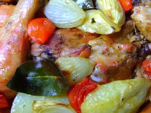 Receita Frango assado no azeite