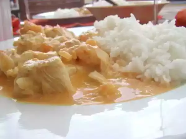 Receita Caril cremoso de frango