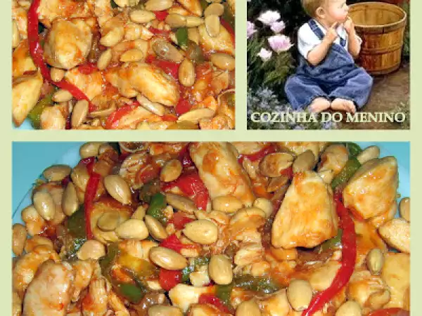 Receita Frango com amêndoas