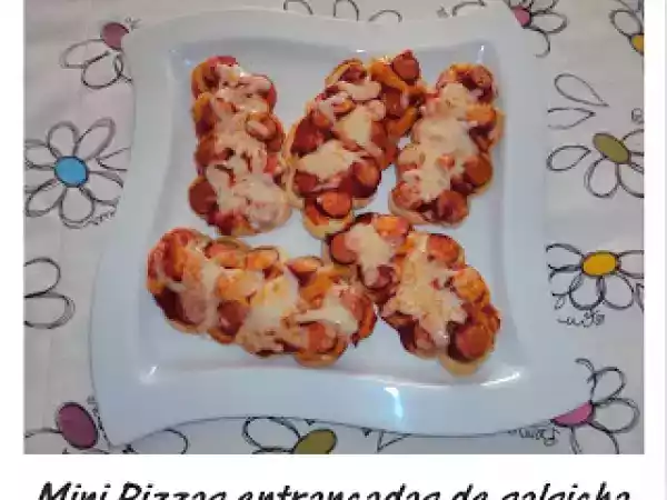 Receita Mini pizzas entrançadas de salsicha