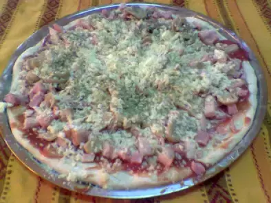 Receita Pizza margarida (massa feita na mfp