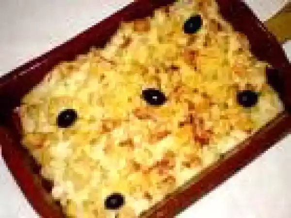 Receita Bacalhau com lulas e batatas fritas