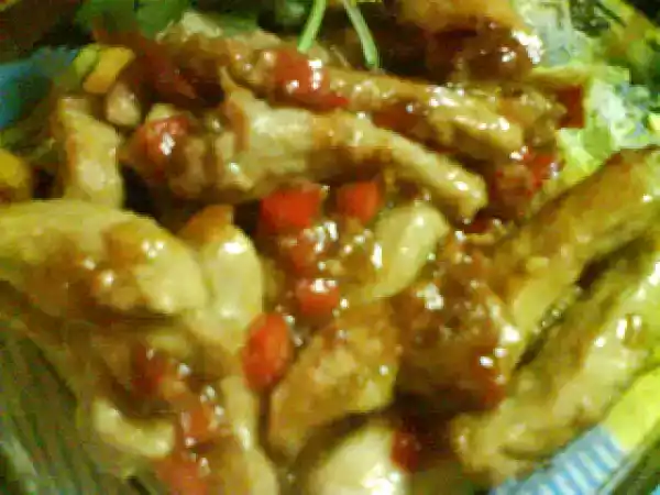 Receita Tiras de porco agridoce