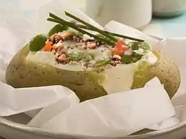 Receita Batata recheada com carne moída
