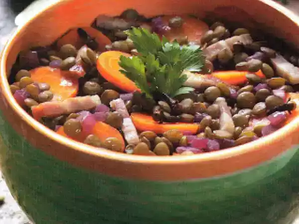 Receita Lentilhas com vinho tinto