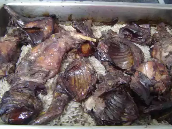 Receita Arroz de coelho no forno