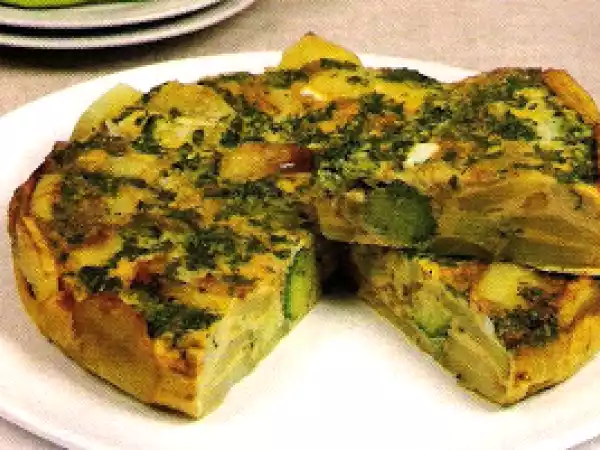 Receita Tortilha de batata com brócolos
