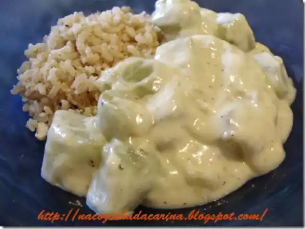 Receita Estrogonofe de chuchu