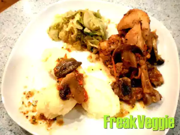 Receita Estufadinho de frango do campo com cogumelos