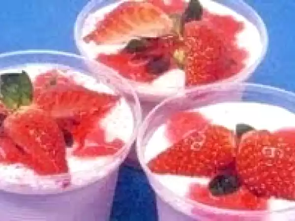 Receita Mousse de morango diet
