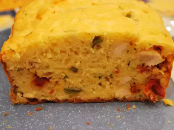 Receita Cake de frango e estragão