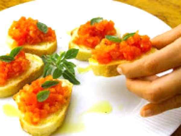 Receita Aperitivo de tomate (vegana)