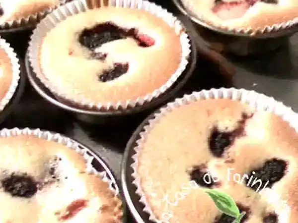 Receita Muffins de amoras