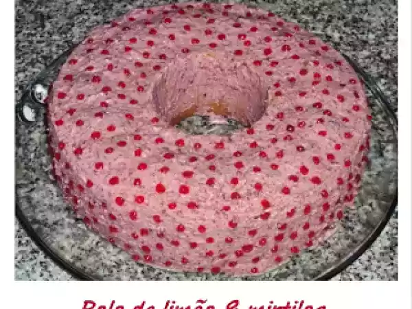 Receita Bolo de limão & mirtilos