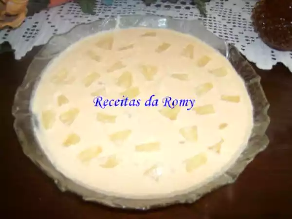Receita Mousse de abacaxi e pêssego