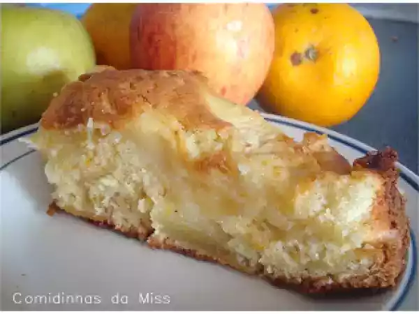 Receita Bolo de maçã e laranja