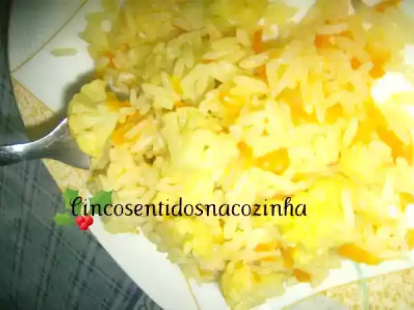 Receita Arroz de cenoura e couve flor