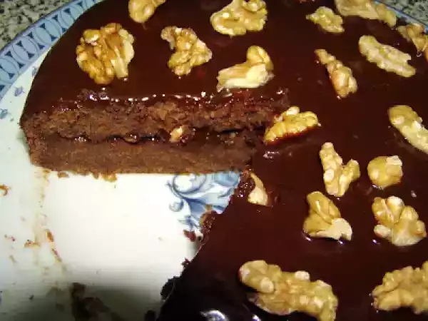 Receita Bolo de chocolate com nozes