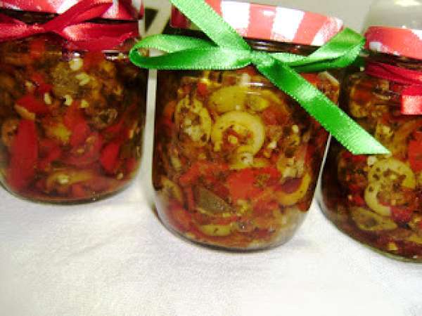 Receita Antepasto de pimentas