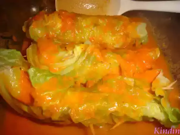 Receita Bifes de perú recheados em couve lombarda