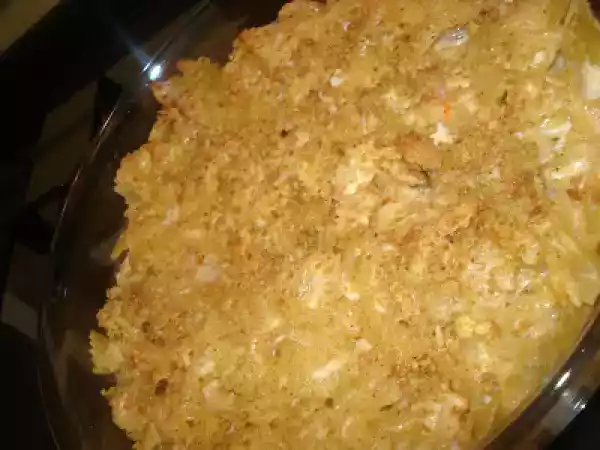 Receita Massa gratinada com filete e camarão...