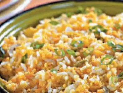 Receita Farofa rica de arroz (vegana)