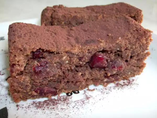 Receita Bolo de chocolate ao leite, vodka e cranberries