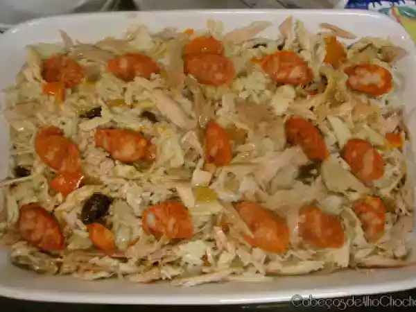 Receita Arroz de peru no forno