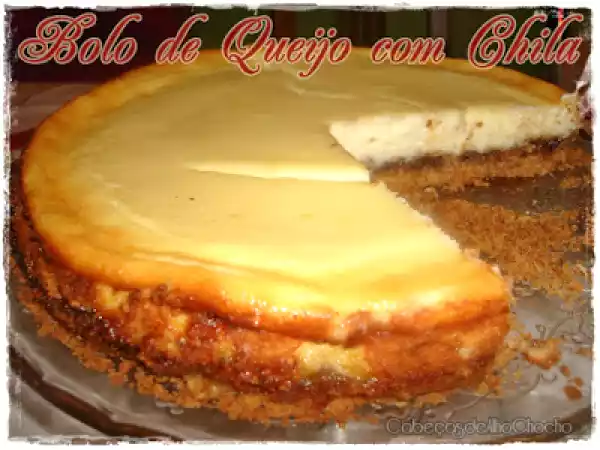 Receita Bolo de queijo com chila