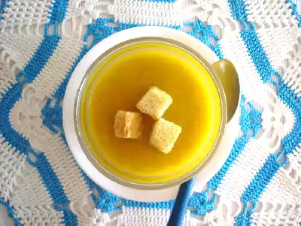 Receita Creme de abóbora, courgette e batata doce com couscous