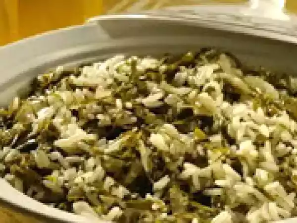 Receita Arroz com couve (vegana)