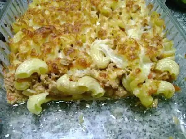 Receita Massa gratinada com atum
