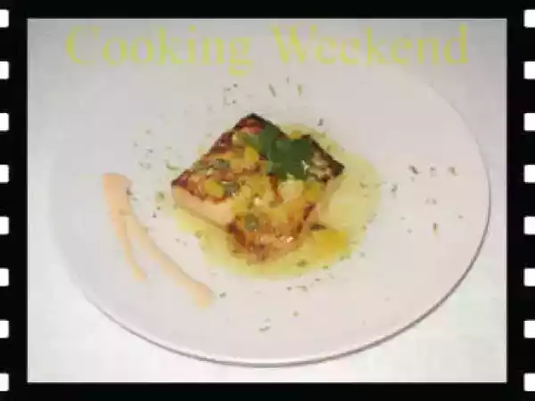 Receita Salmão ao molho de laranja e damasco