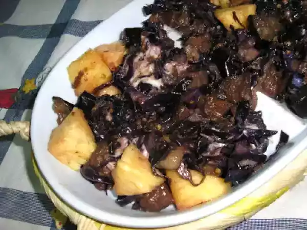 Receita Salteado de legumes com ananás