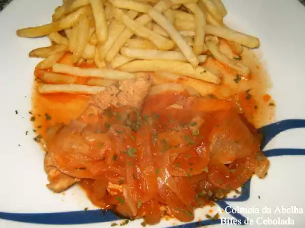 Receita Bifes de cebolada