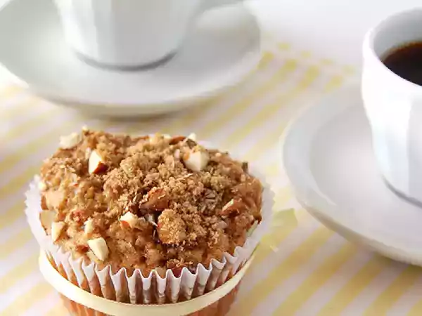 Receita Muffins de pêra com cobertura crocante