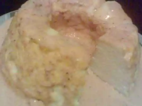 Receita Pudim de claras (com creme de morangos)