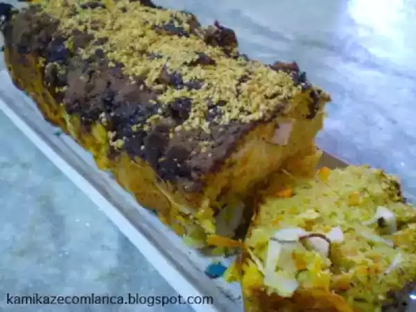 Receita Bolo de cenoura e lascas de coco