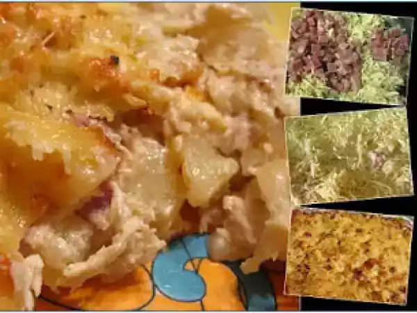 Receita Frango com fiambre e natas