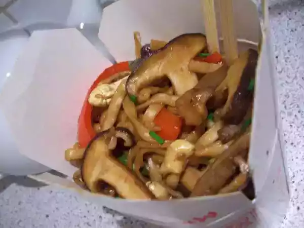 Receita Asia noodles com shiitake e ostreatus