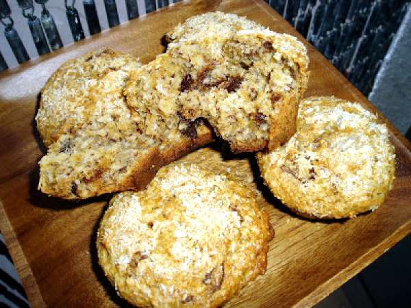 Receita Muffins de banana, coco e chocolate