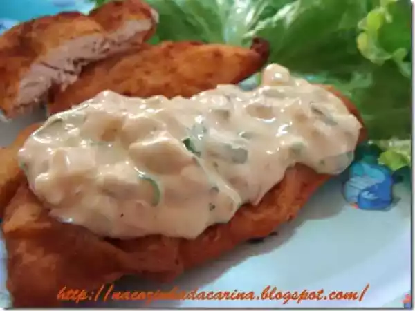 Receita Peixe empanado ao molho tártaro