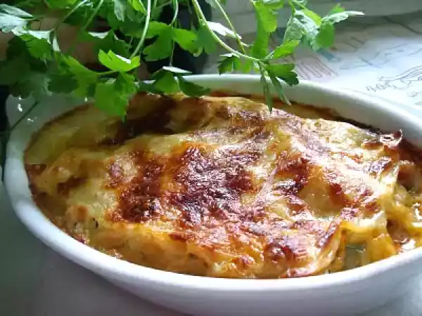 Receita Lasanha de salmão com pimentos