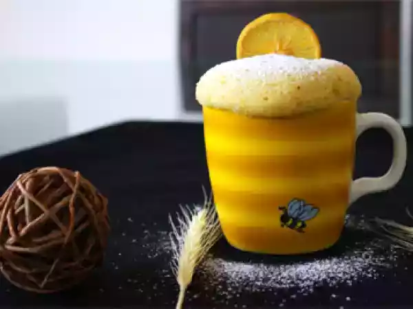 Receita Bolo de laranja na caneca