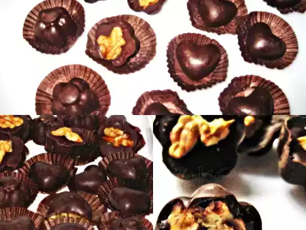 Receita Bombons de chocolate e noz