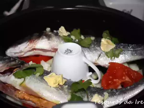 Receita Robalos recheados com farinheira na actifry