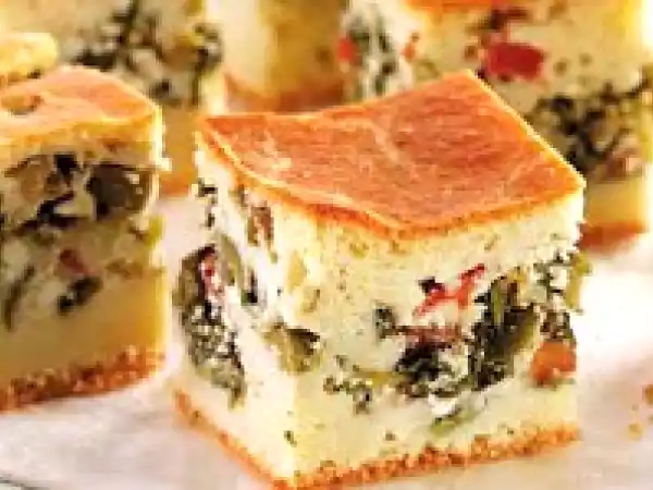 Receita Torta de escarola e azeitonas (ovo-lacto)