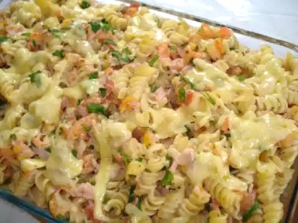 Receita Macarrão pizza.