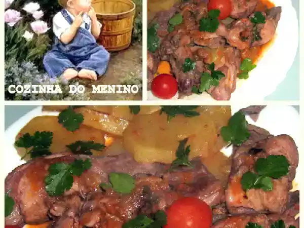 Receita Coelho com coentros